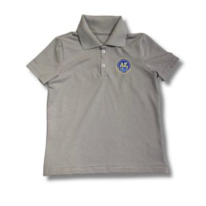 Polo manches courtes gris clair <br>( AF )