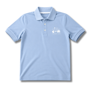 Polo manches courtes bleu claire